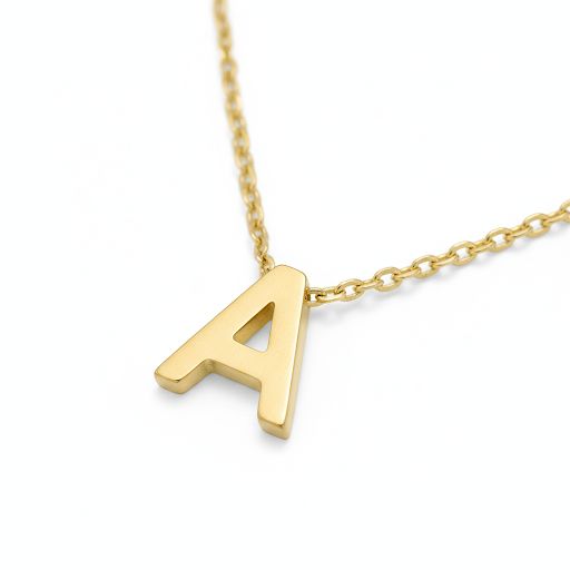 Minimalist Alphabet Letters Necklace