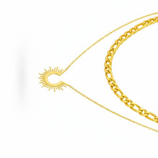 Double Layer Sunburst Necklace
