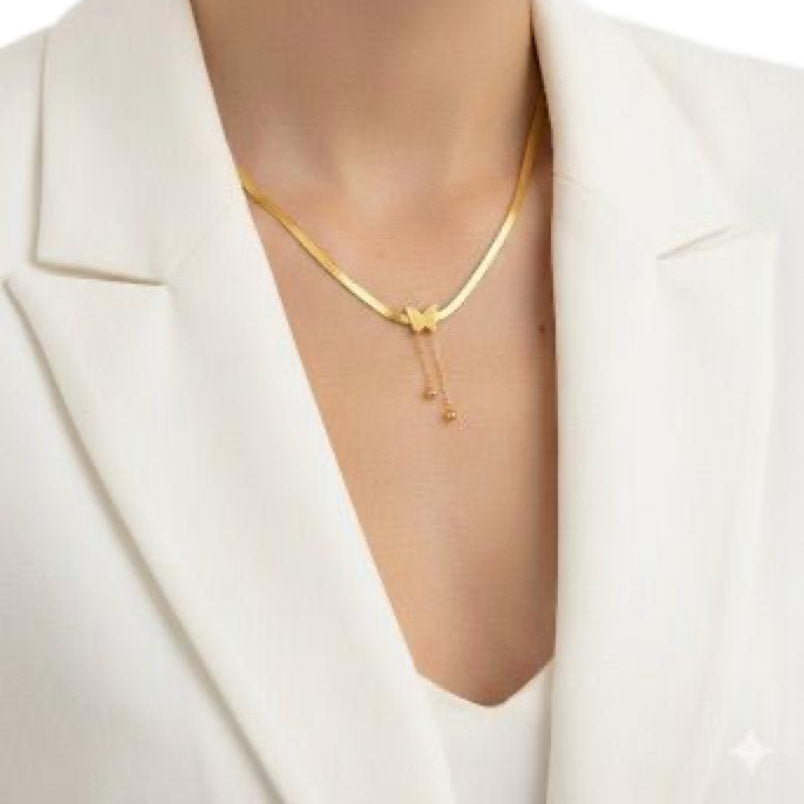 Butterfly Snake Chain Necklace