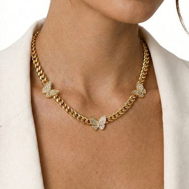 Diamond Butterfly Necklace