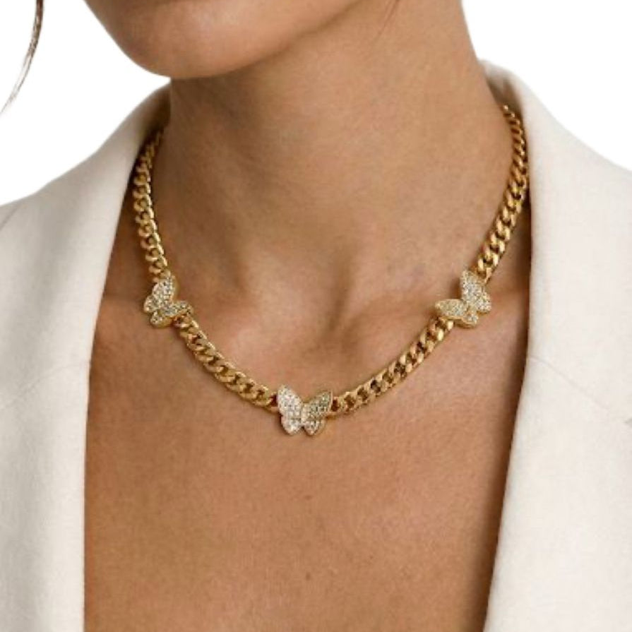 Diamond Butterfly Necklace