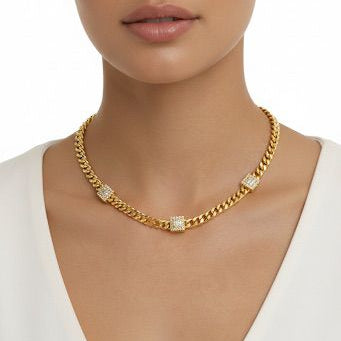 Square Diamond Necklace