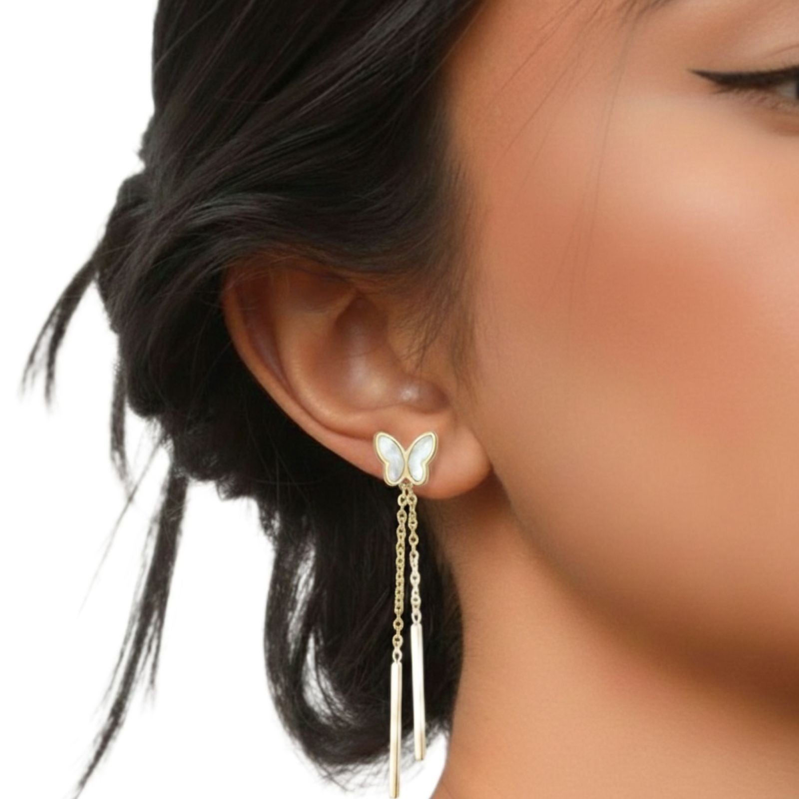 Twilight Butterfly Drop Stud