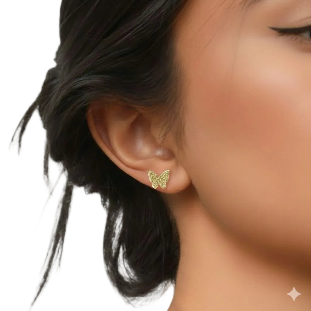 Small Gold Butterfly Stud