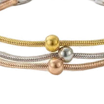 Triple Colours Dots In Chain Bracelet