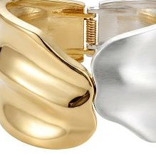 Gold and Silver Wave Bangle