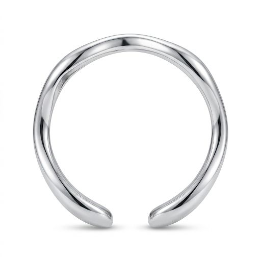 Silver Minimalist Wave Ring