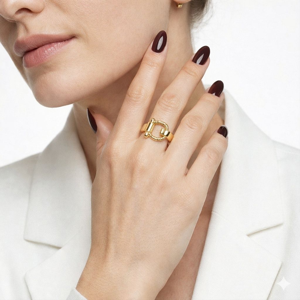 Buckle Gold Ring