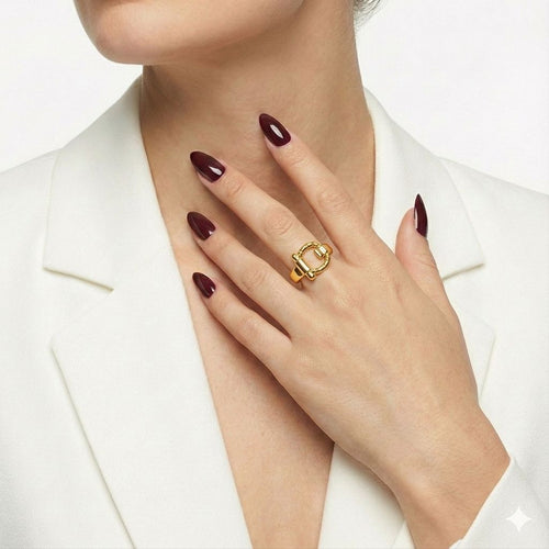 Buckle Gold Ring