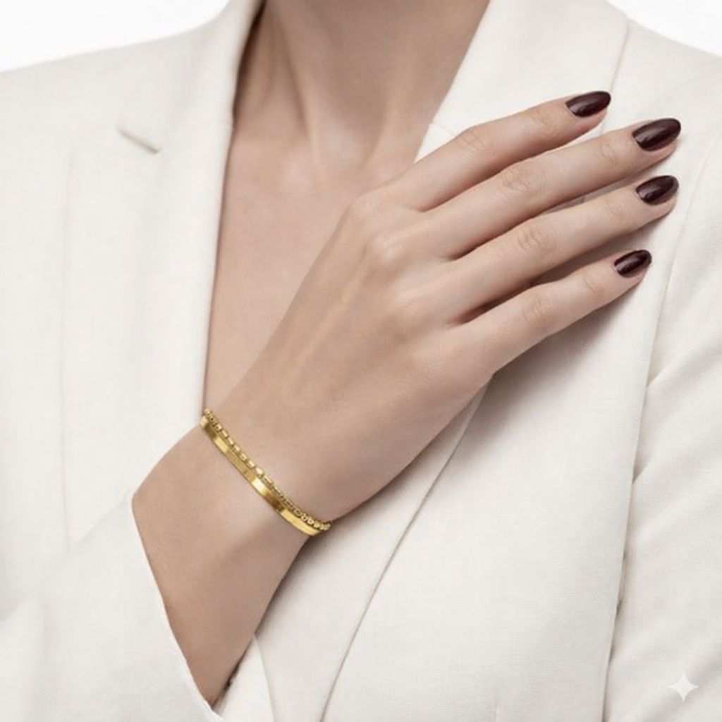 Selene Snake & Bead Chain Bracelet