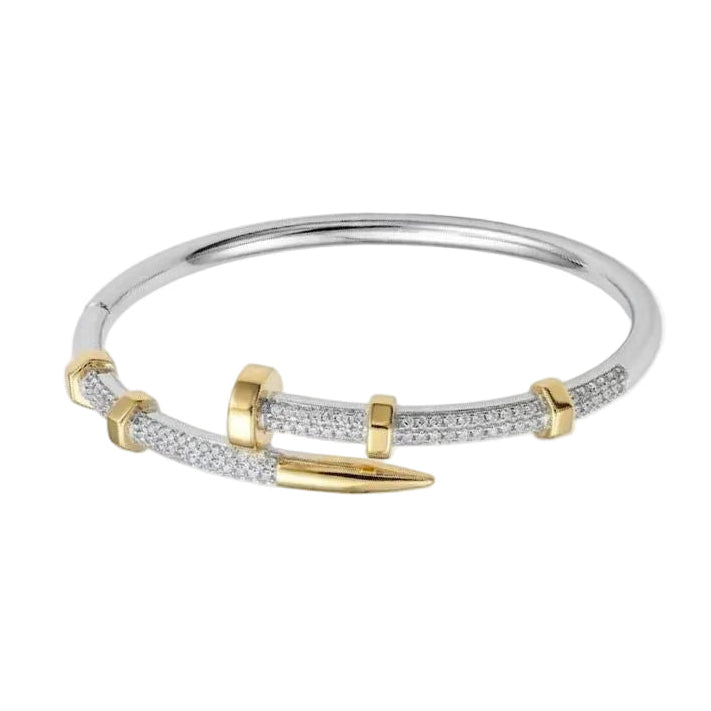 Gold & Silver Nail Bangle