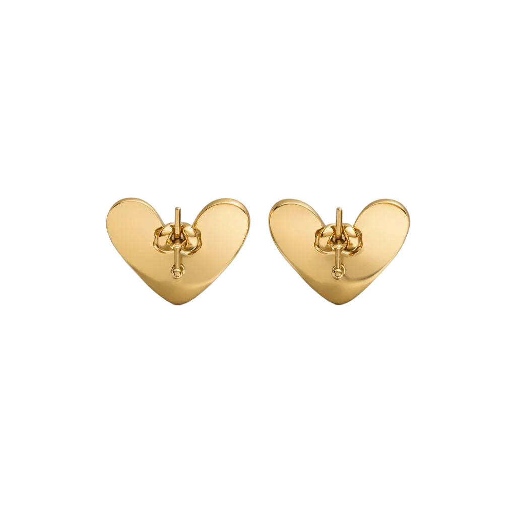 Leopard Print Heart Stud Earrings