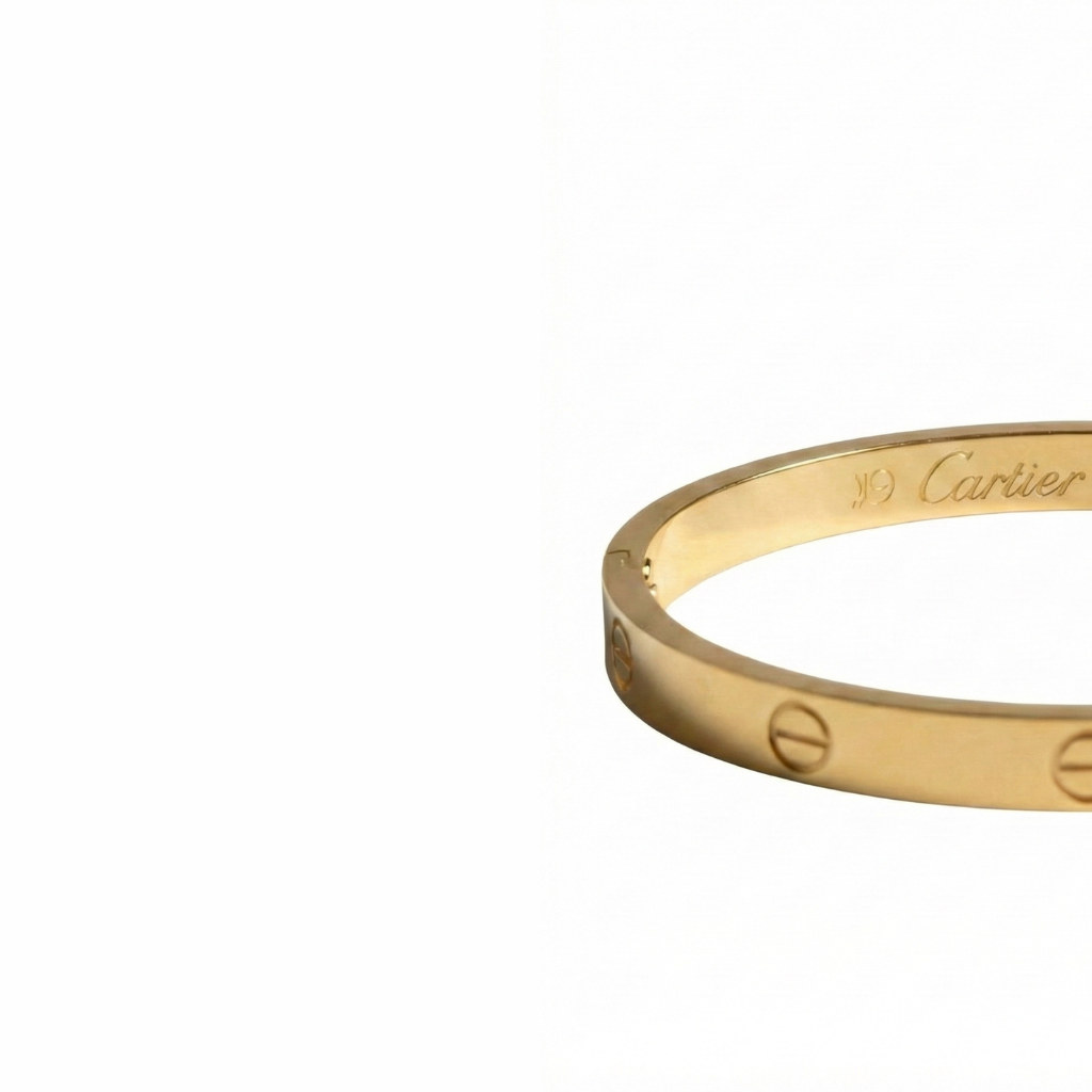 Love Bracelet Inspired Golden Bangle