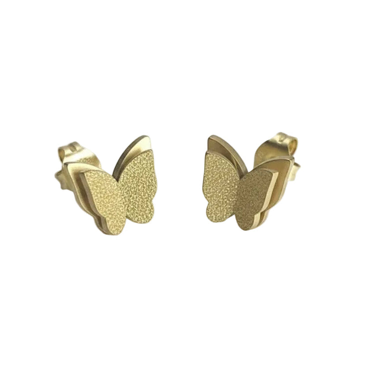 Small Gold Butterfly Stud