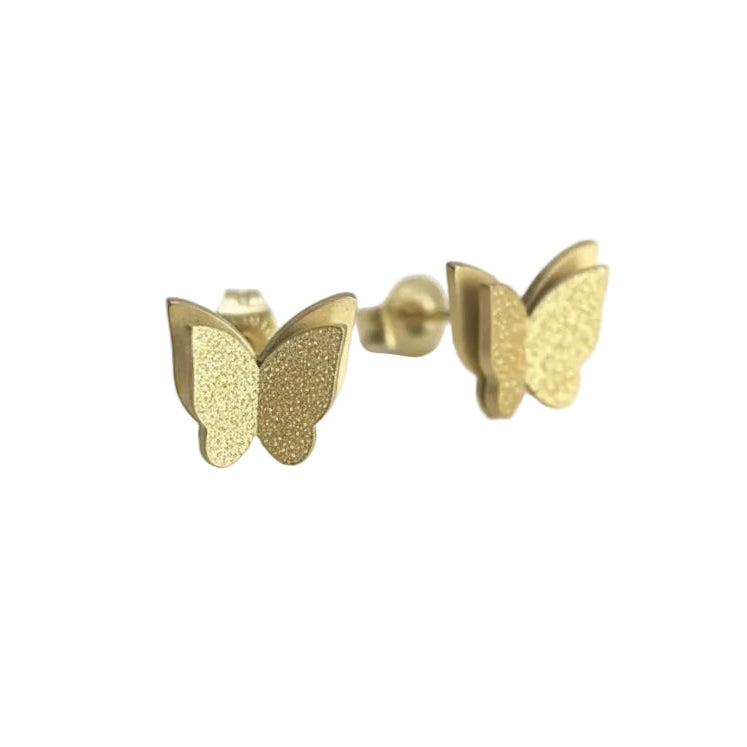 Small Gold Butterfly Stud