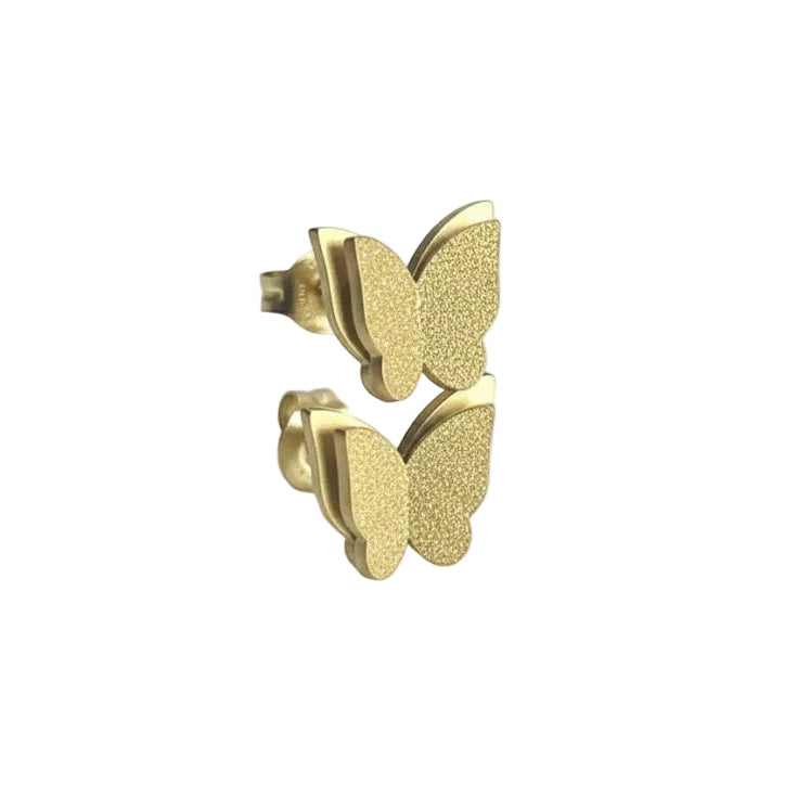 Small Gold Butterfly Stud