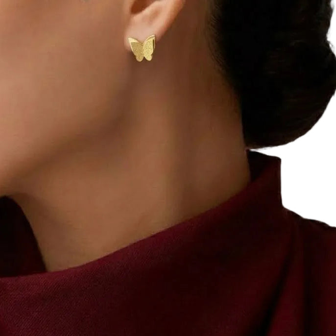 Small Gold Butterfly Stud