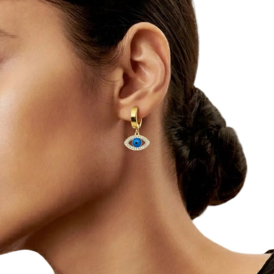 Evil Eye Hoop Earings