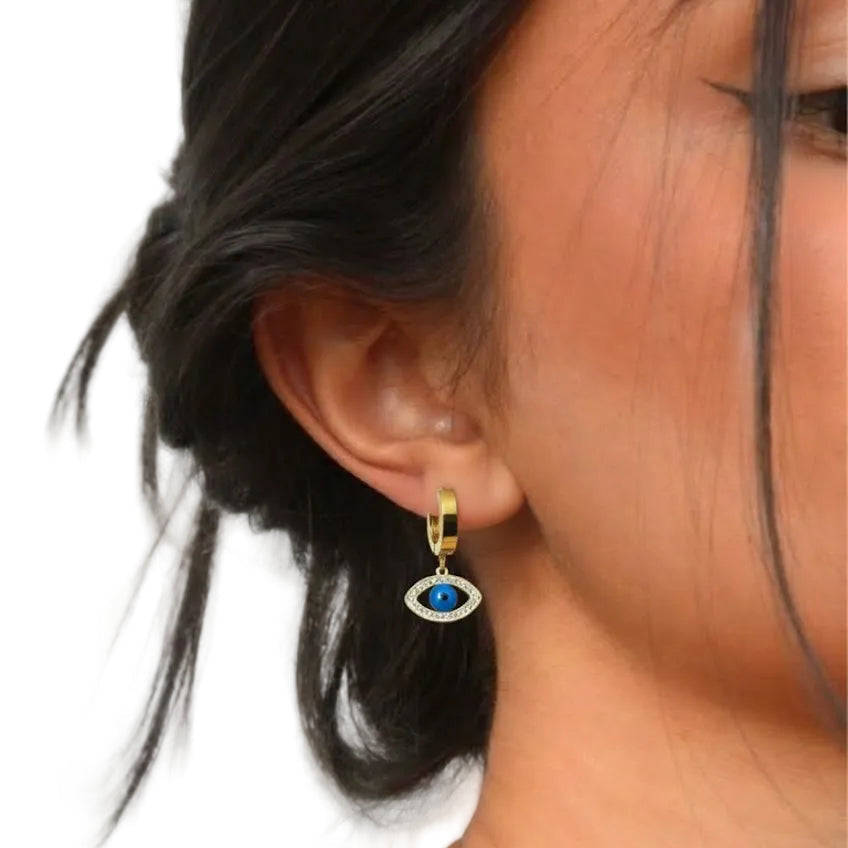 Evil Eye Hoop Earings
